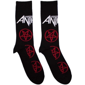 Anthrax - Pentathrax Pattern Bl Socks (Eu 40-45) in der Gruppe MERCHANDISE / Merch / Hårdrock bei Bengans Skivbutik AB (5536099)