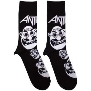 Anthrax - Faces B&W Uni Bl Socks (Eu 40-45) in der Gruppe MERCHANDISE / Merch / Hårdrock bei Bengans Skivbutik AB (5536101)