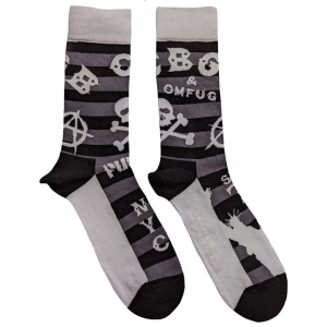 Cbgb - Logos Striped Uni Bl Socks (Eu 40-45) in der Gruppe MERCHANDISE / Merch / Övrigt bei Bengans Skivbutik AB (5536110)