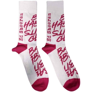 Ed Sheeran - Bad Habits Uni Wht Socks (Eu 40-45) in der Gruppe MERCHANDISE / Merch / Pop-Rock bei Bengans Skivbutik AB (5536112)