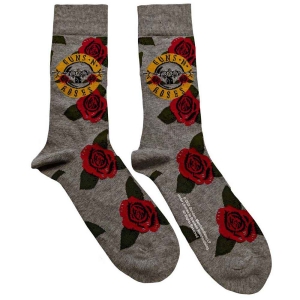 Guns N Roses - Bullet Roses Uni Grey Socks (Eu 40-45) in der Gruppe MERCHANDISE / Merch / Hårdrock bei Bengans Skivbutik AB (5536119)