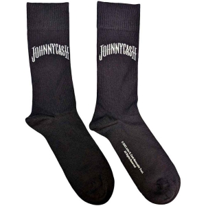 Johnny Cash - Man In Black Logo Char Socks (Eu 40-45) in der Gruppe MERCHANDISE /  /  bei Bengans Skivbutik AB (5536133)