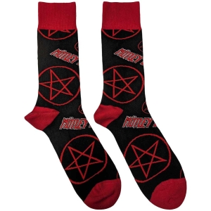 Motley Crue - Logos & Pentagrams Bl Socks (Eu 40-45) in der Gruppe MERCHANDISE / Merch / Hårdrock bei Bengans Skivbutik AB (5536145)