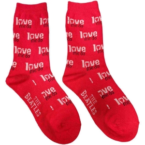 The Beatles - Love Me Do Uni Red Socks (Eu 40-45) in der Gruppe MERCHANDISE / Merch / Pop-Rock bei Bengans Skivbutik AB (5536214)
