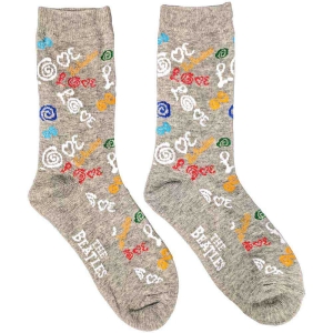 The Beatles - Love Uni Grey Socks (Eu 40-45) in der Gruppe MERCHANDISE / Merch / Pop-Rock bei Bengans Skivbutik AB (5536218)