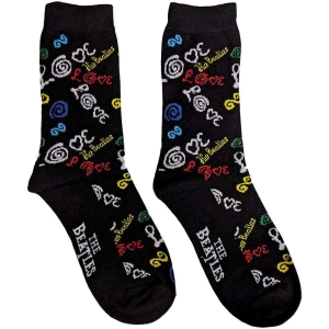 The Beatles - Love Uni Drk Blue Socks (Eu 40-45) in der Gruppe MERCHANDISE / Merch / Pop-Rock bei Bengans Skivbutik AB (5536220)