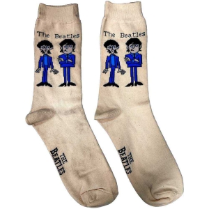 The Beatles - Cartoon Uni Cream Socks (Eu 40-45) in der Gruppe MERCHANDISE / Merch / Pop-Rock bei Bengans Skivbutik AB (5536223)