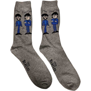 The Beatles - Cartoon Uni Grey Socks (Eu 40-45) in der Gruppe MERCHANDISE / Merch / Pop-Rock bei Bengans Skivbutik AB (5536225)