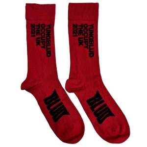Yungblud - Occupy The Uk Uni Red Socks (Eu 40-45) in der Gruppe MERCHANDISE /  /  bei Bengans Skivbutik AB (5536268)