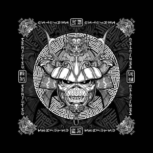 Iron Maiden - Senjutsu Samurai Eddie Bandana in der Gruppe MERCHANDISE / Merch / Hårdrock bei Bengans Skivbutik AB (5536304)