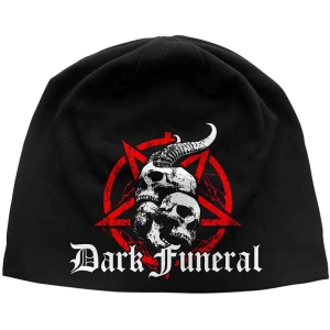 Dark Funeral - Skulls & Pentagram Jd Print Beanie H in der Gruppe MERCHANDISE / Merch / Hårdrock bei Bengans Skivbutik AB (5536383)