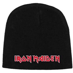 Iron Maiden - Logo Beanie H in der Gruppe MERCHANDISE / Merch / Hårdrock bei Bengans Skivbutik AB (5536455)