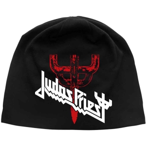 Judas Priest - Logo & Fork Jd Print Beanie H in der Gruppe MERCHANDISE / Merch / Hårdrock bei Bengans Skivbutik AB (5536464)