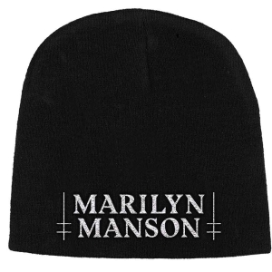 Marilyn Manson - Logo Beanie Ha in der Gruppe MERCHANDISE bei Bengans Skivbutik AB (5536472)