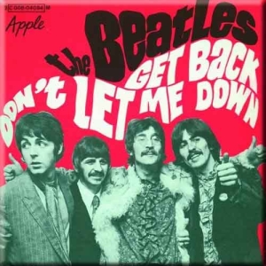 The Beatles - Get Back/Dont Let Me Down Red Magn in der Gruppe MERCHANDISE / Merch / Pop-Rock bei Bengans Skivbutik AB (5536708)