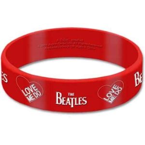 The Beatles - Love Me Do Red Gum Wristband in der Gruppe MERCHANDISE / Merch / Pop-Rock bei Bengans Skivbutik AB (5536804)