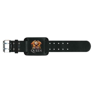 Queen - Crest Leather Wriststrap in der Gruppe MERCHANDISE / Merch / Pop-Rock bei Bengans Skivbutik AB (5536935)