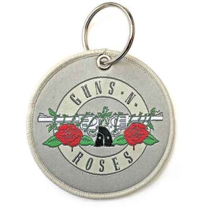 Guns N Roses - Silver Circle Logo Printed Patch Keychai in der Gruppe MERCHANDISE / Merch / Hårdrock bei Bengans Skivbutik AB (5536948)