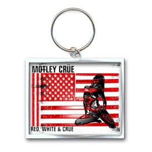 Motley Crue - Red White & Crue Logo Keychain in der Gruppe MERCHANDISE / Merch / Hårdrock bei Bengans Skivbutik AB (5537057)