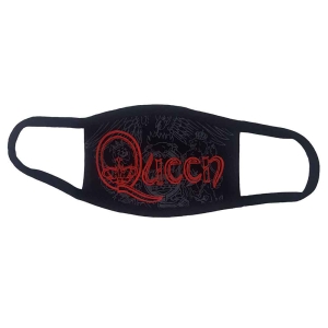 Queen - Red Retro Logo Bl Face Mask in der Gruppe MERCHANDISE / Merch / Pop-Rock bei Bengans Skivbutik AB (5537246)