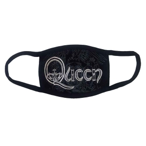 Queen - White Retro Logo Bl Face Mask in der Gruppe MERCHANDISE / Merch / Pop-Rock bei Bengans Skivbutik AB (5537247)