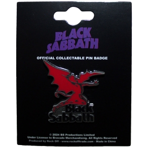 Black Sabbath - Logo & Daemon Pin Badge in der Gruppe MERCHANDISE / Merch / Hårdrock bei Bengans Skivbutik AB (5537274)