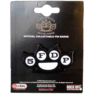 Five Finger Death Punsch - Ffdp Knuckles B&W Pin Badge in der Gruppe UNSERE TIPPS / Neu eingetroffen Merch / Juni bei Bengans Skivbutik AB (5537301)
