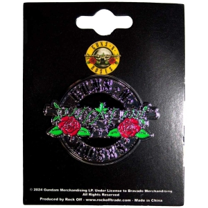 Guns N Roses - Silver Circle Logo Pin Badge in der Gruppe MERCHANDISE / Merch / Hårdrock bei Bengans Skivbutik AB (5537311)