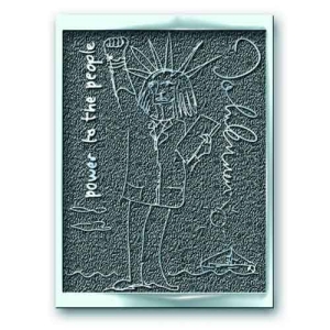 John Lennon - Power To The People Hichrome Pin Badge in der Gruppe MERCHANDISE / Merch / Pop-Rock bei Bengans Skivbutik AB (5537326)