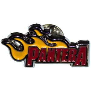 Pantera - Flame Logo Pin Badge in der Gruppe MERCHANDISE / Merch / Hårdrock bei Bengans Skivbutik AB (5537380)
