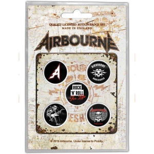 Airbourne - Boneshaker Button Badge Pack in der Gruppe MERCHANDISE / Merch / Hårdrock bei Bengans Skivbutik AB (5537454)