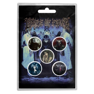 Cradle Of Filth - Cryptoriana Button Badge Pack in der Gruppe MERCHANDISE / Merch / Hårdrock bei Bengans Skivbutik AB (5537457)