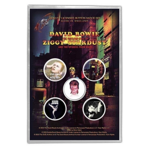 David Bowie - Early Albums Button Badge Pack in der Gruppe MERCHANDISE / Merch / Pop-Rock bei Bengans Skivbutik AB (5537460)