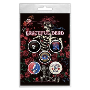 Grateful Dead - Skeleton & Rose Button Badge Pack in der Gruppe MERCHANDISE / Merch / Pop-Rock bei Bengans Skivbutik AB (5537464)