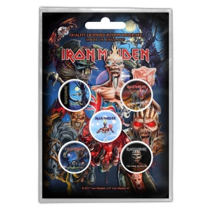 Iron Maiden - Later Albums Button Badge Pack in der Gruppe MERCHANDISE / Merch / Hårdrock bei Bengans Skivbutik AB (5537466)