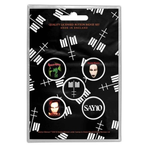 Marilyn Manson - Cross Logo Retail Packed Button Badge in der Gruppe MERCHANDISE / Merch / Hårdrock bei Bengans Skivbutik AB (5537469)