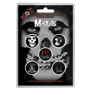 Misfits - Skull Button Badge Pack in der Gruppe MERCHANDISE / Merch / Punk bei Bengans Skivbutik AB (5537471)