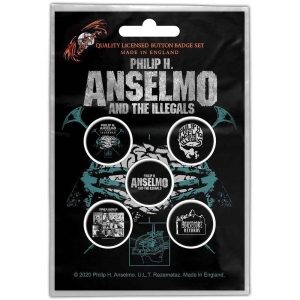 Phil Anselmo & The Illegals - Brain Button Badge Pack in der Gruppe MERCHANDISE / Merch / Hårdrock bei Bengans Skivbutik AB (5537474)