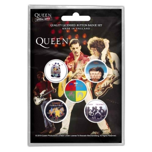 Queen - Later Albums Retail Packed Button Badge in der Gruppe MERCHANDISE / Merch / Pop-Rock bei Bengans Skivbutik AB (5537476)