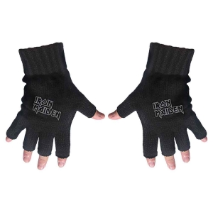 Iron Maiden - Logo Fingerless Gloves in der Gruppe MERCHANDISE / Merch / Hårdrock bei Bengans Skivbutik AB (5537584)
