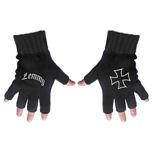 Lemmy - Logo & Iron Cross Fingerless Gloves in der Gruppe MERCHANDISE / Merch / Hårdrock bei Bengans Skivbutik AB (5537585)