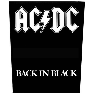 Ac/Dc - Back In Black Back Patch in der Gruppe MERCH / Minsishops-merch / Ac/Dc bei Bengans Skivbutik AB (5537670)