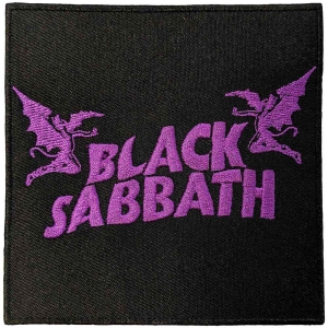 Black Sabbath - Wavy Logo & Daemons Woven Patch in der Gruppe MERCHANDISE / Merch / Hårdrock bei Bengans Skivbutik AB (5537750)