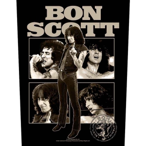 Bon Scott - Collage Back Patch in der Gruppe MERCHANDISE / Merch / Hårdrock bei Bengans Skivbutik AB (5537776)
