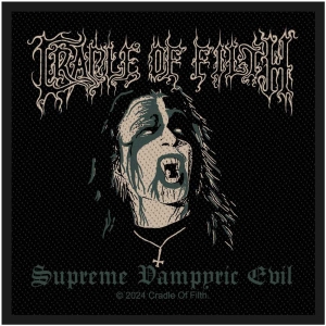 Cradle Of Filth - Supreme Vampyric Evil Standard Patch in der Gruppe MERCHANDISE / Merch / Hårdrock bei Bengans Skivbutik AB (5537802)