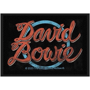 David Bowie - Logo Standard Patch in der Gruppe MERCHANDISE / Merch / Pop-Rock bei Bengans Skivbutik AB (5537818)
