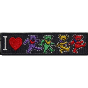 Grateful Dead - I Love Bears Woven Patch in der Gruppe MERCHANDISE / Merch / Pop-Rock bei Bengans Skivbutik AB (5537923)
