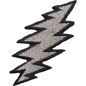 Grateful Dead - Lightning Silver Woven Patch in der Gruppe MERCHANDISE / Merch / Pop-Rock bei Bengans Skivbutik AB (5537924)