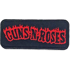 Guns N Roses - Flames Woven Patch in der Gruppe MERCHANDISE / Merch / Hårdrock bei Bengans Skivbutik AB (5537939)