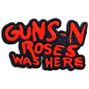 Guns N Roses - Cut-Out Was Here Woven Patch in der Gruppe MERCHANDISE / Merch / Hårdrock bei Bengans Skivbutik AB (5537943)